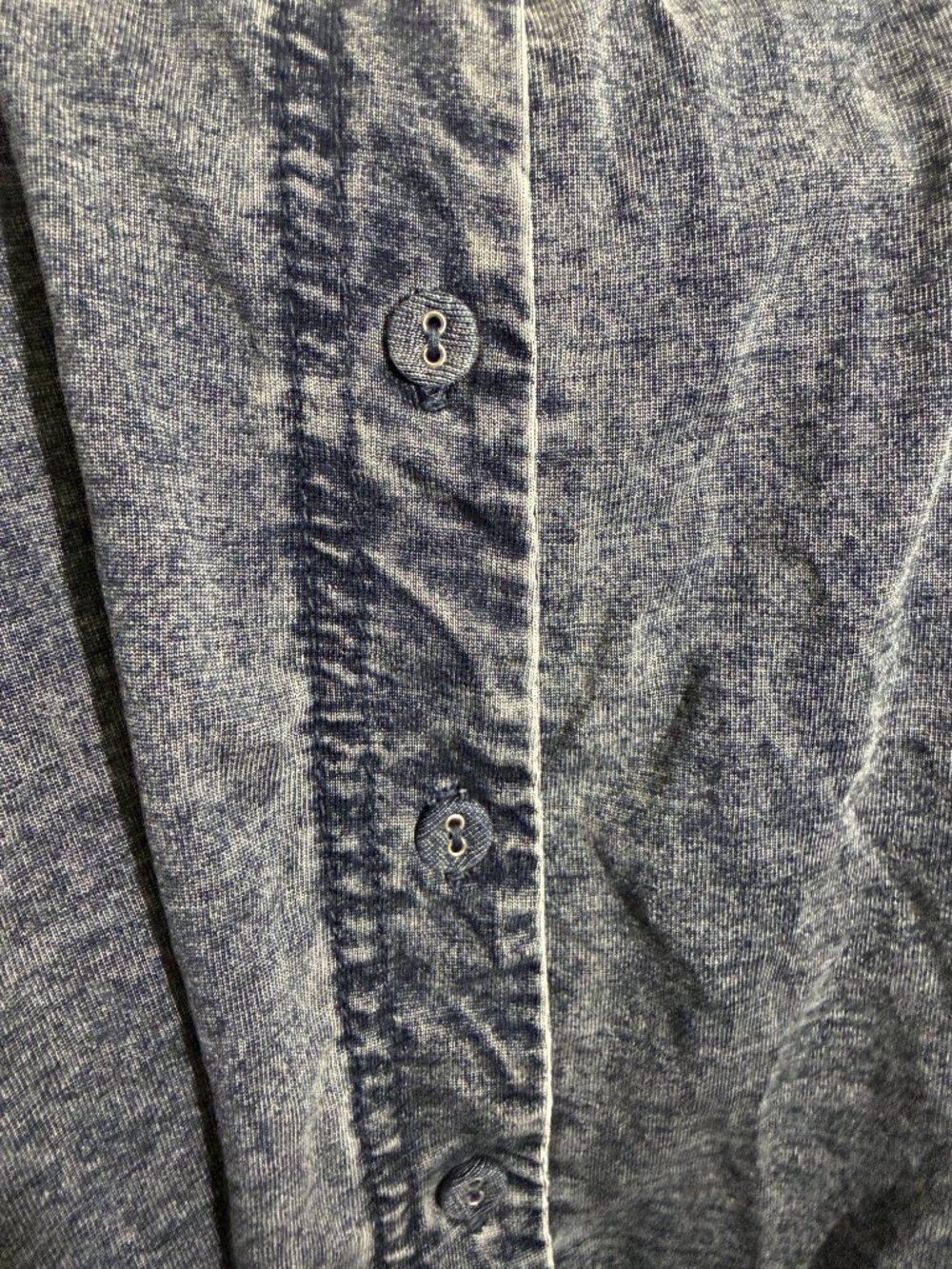 Jane + Delancey Acid Wash Tencel Short Sleeve Button Front Shirt S - Picture 4 of 6
